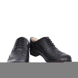 Ladies Hamble Oak Leather D Fit Brogue  In Blk Leather