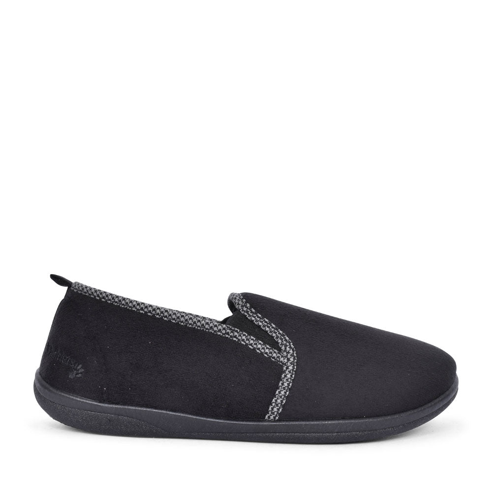 Lewis Wide Fit Slipper For Men In Black
