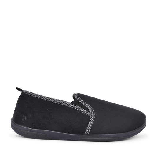 Lewis Wide Fit Slipper For Men In Black