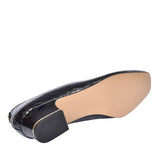 Graz Croc Print Court Shoe For Ladies In Black