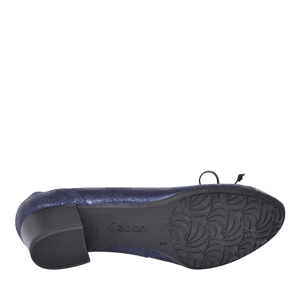 203 Bow Court Shoe For Ladies In Blue