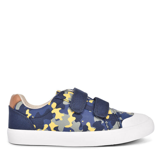 CLARKS COMIC AIR CAMO BOYS CANVAS SHOES in KIDS COL F