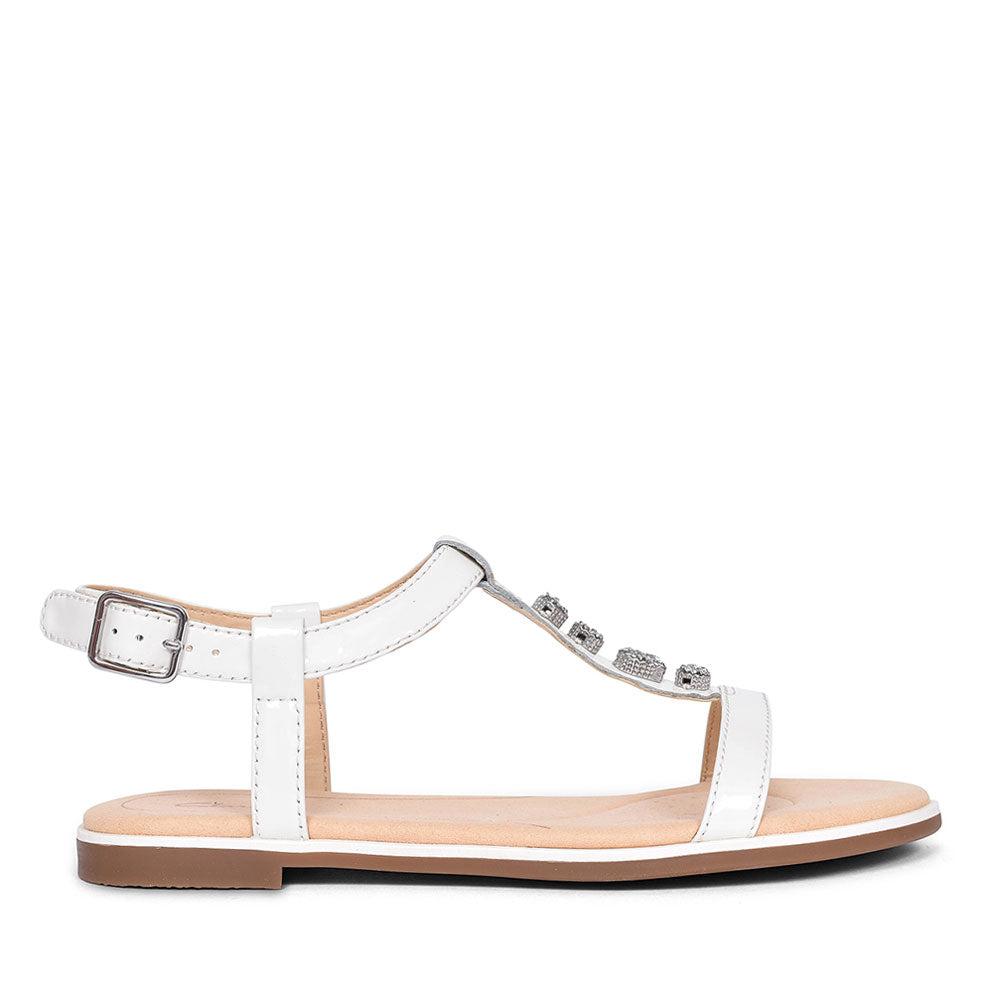 BAY BLOSSOM PATENT SANDALS