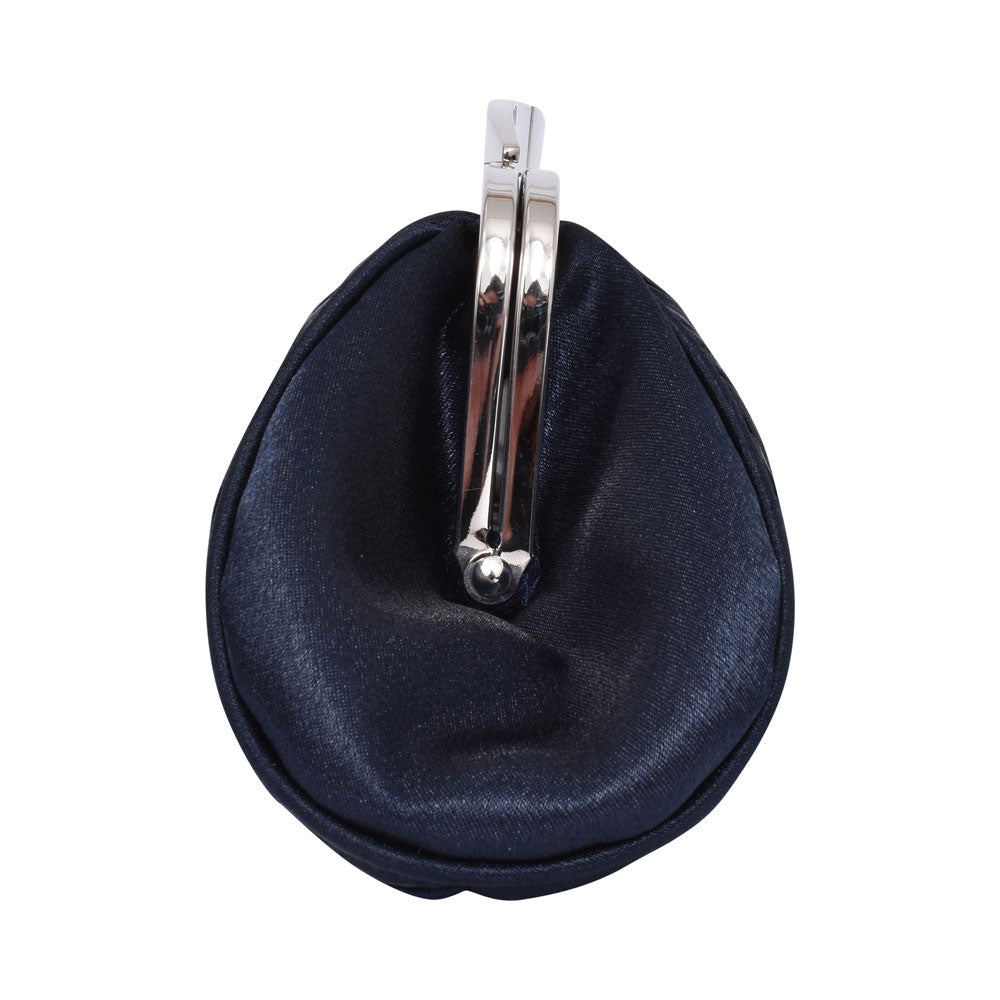 Ladies Zlv132 Diamante Trim Clutch In Blue