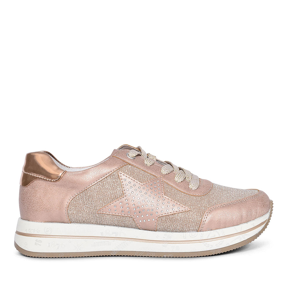 REMONTE Casual Laced Trainers - Rose