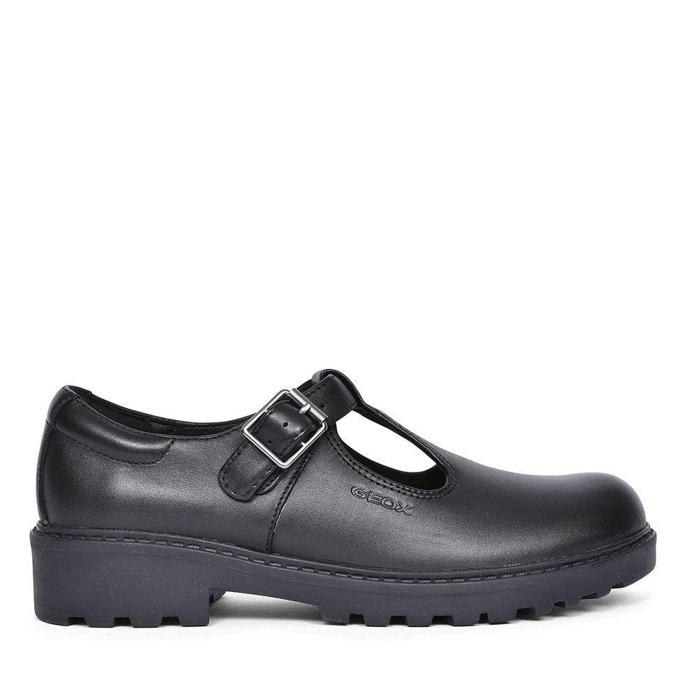 Girls J8420e Casey Shoe For Girls In Blk Leather