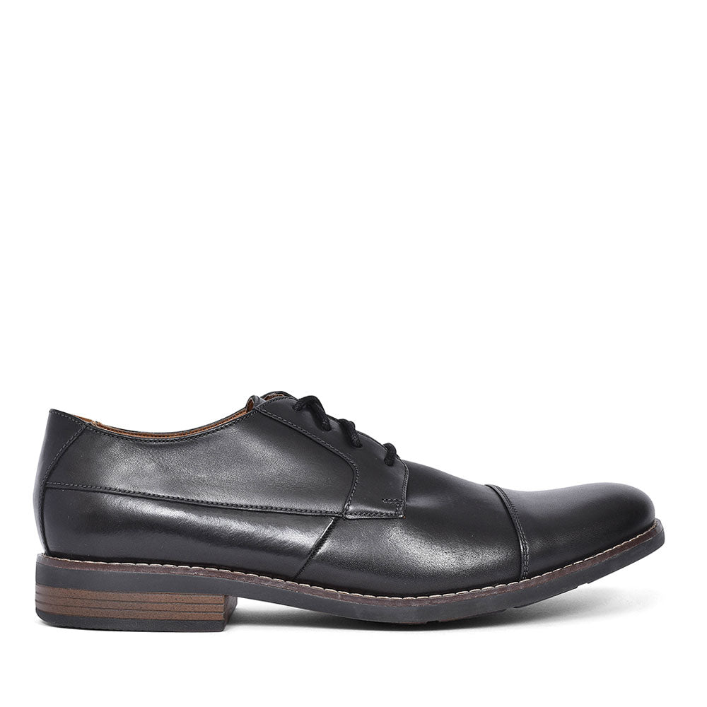 Becken Cap Leather H fit Shoe Blk Leather