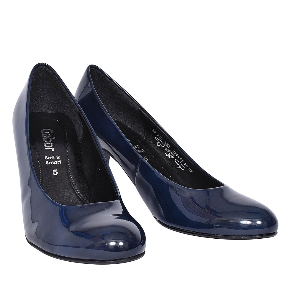 310 Court Shoe For Ladies  In Navy Patent