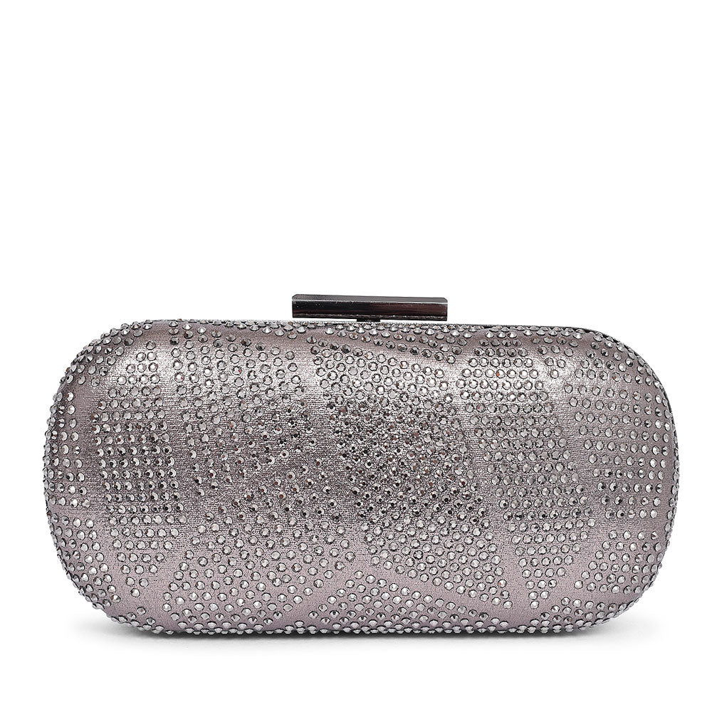 Ladies Francie Bag Zlr524 Clutch Bag  In Pewter