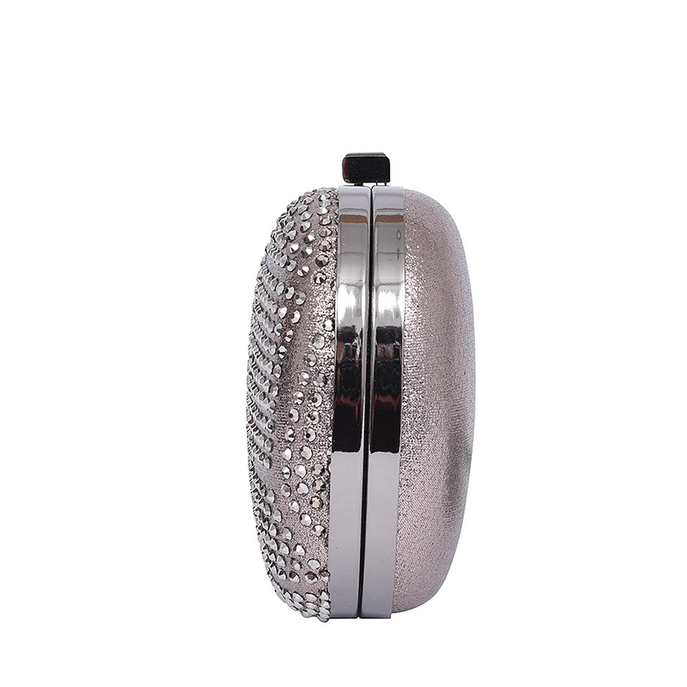 Ladies Francie Bag Zlr524 Clutch Bag  In Pewter