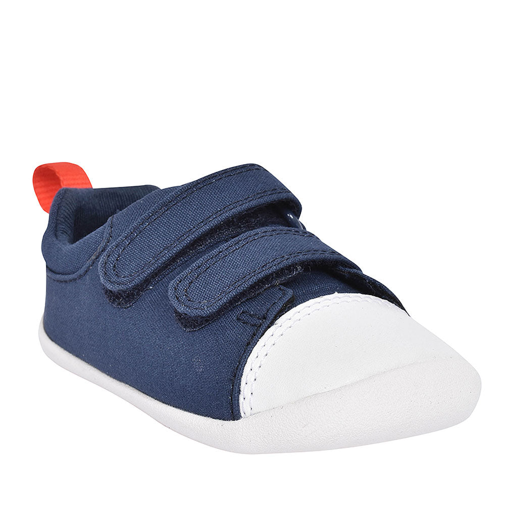 Boys Pre-walker Roam Craft Navy Canvas Shoe  In Kids G Fit