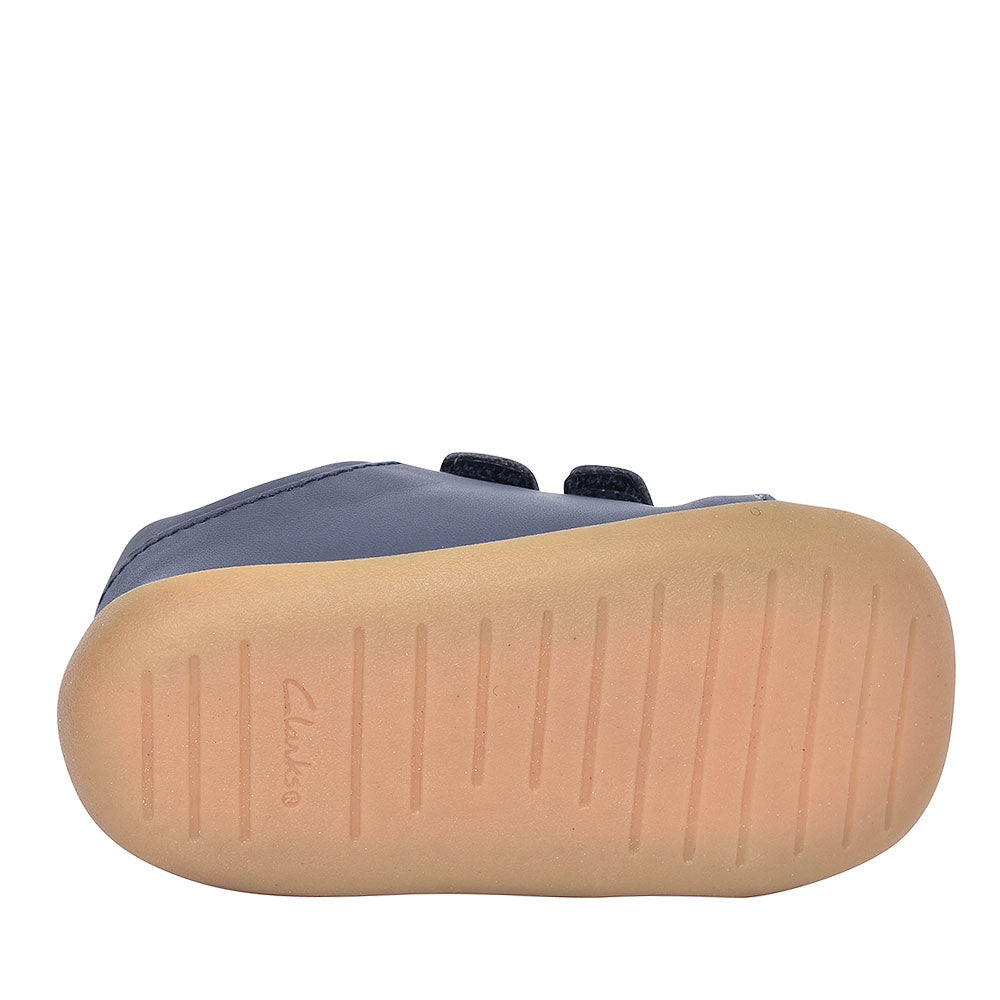 Boys Pre-walker Roamer Craft Navy Leather Shoe  In Kids F Fit