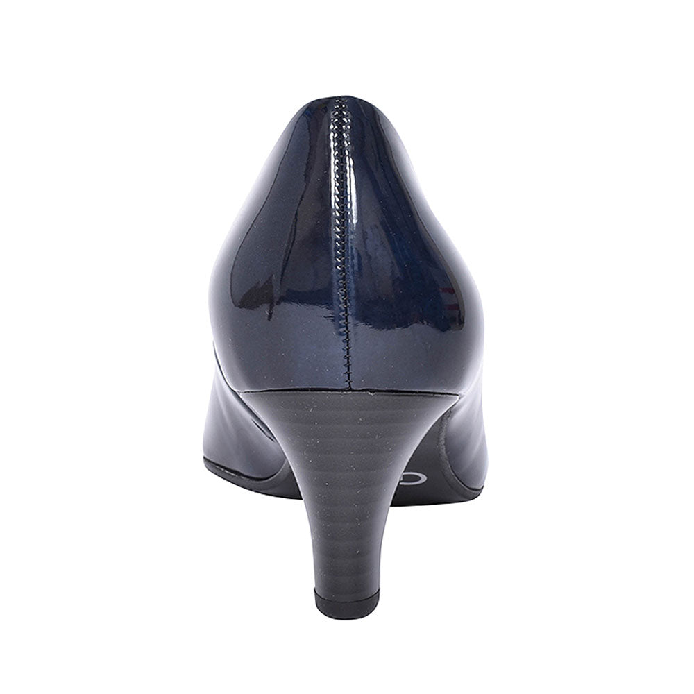 350 Pointed Mid Heel Shoe For Ladies In Navy