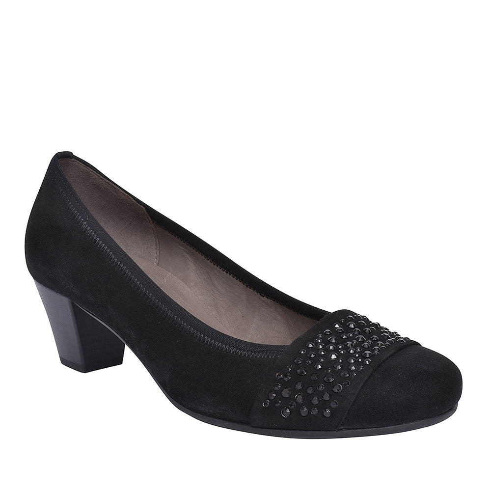 482 Mid Heel Court Shoe For Ladies In Black