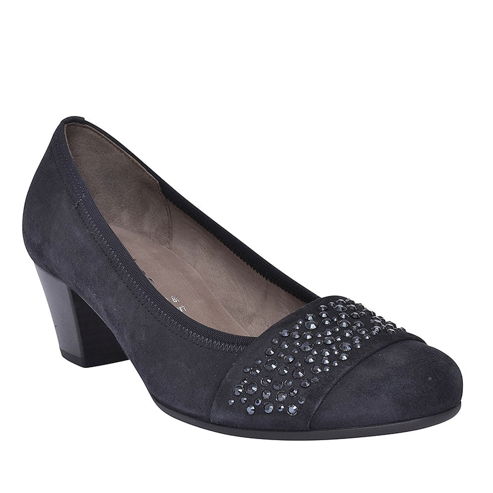 482 Mid Heel Court Shoe For Ladies In Navy