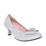 Low Heel Court Shoe For Ladies In Grey