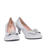 Low Heel Court Shoe For Ladies In Grey