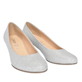 300 Mid Heel Court Shoe For Ladies In Silver
