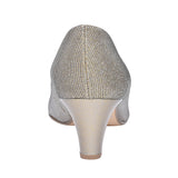 300 Mid Heel Court Shoe For Ladies In Gold