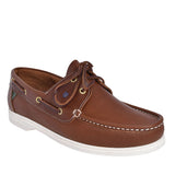 Unisex Admirals Leather Boat Shoe In Brown