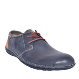 Santiago Leather Laced Shoe For Men In Navy