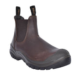 Chukka Slip On Safety Boots For Men In Brown