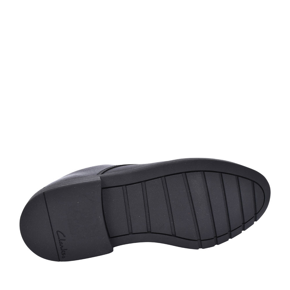 Scala Loop Black Leather Laced Shoe For Boys In Kids F Fit