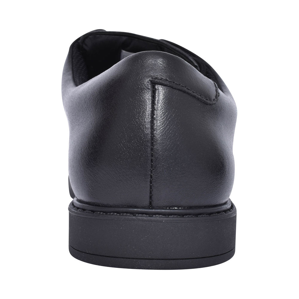 Scala Loop Black Leather Laced Shoe For Boys In Kids F Fit