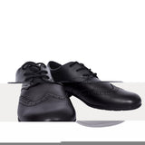 Scala Lace Black Leather Laced Shoe For Girls In Kids G Fit