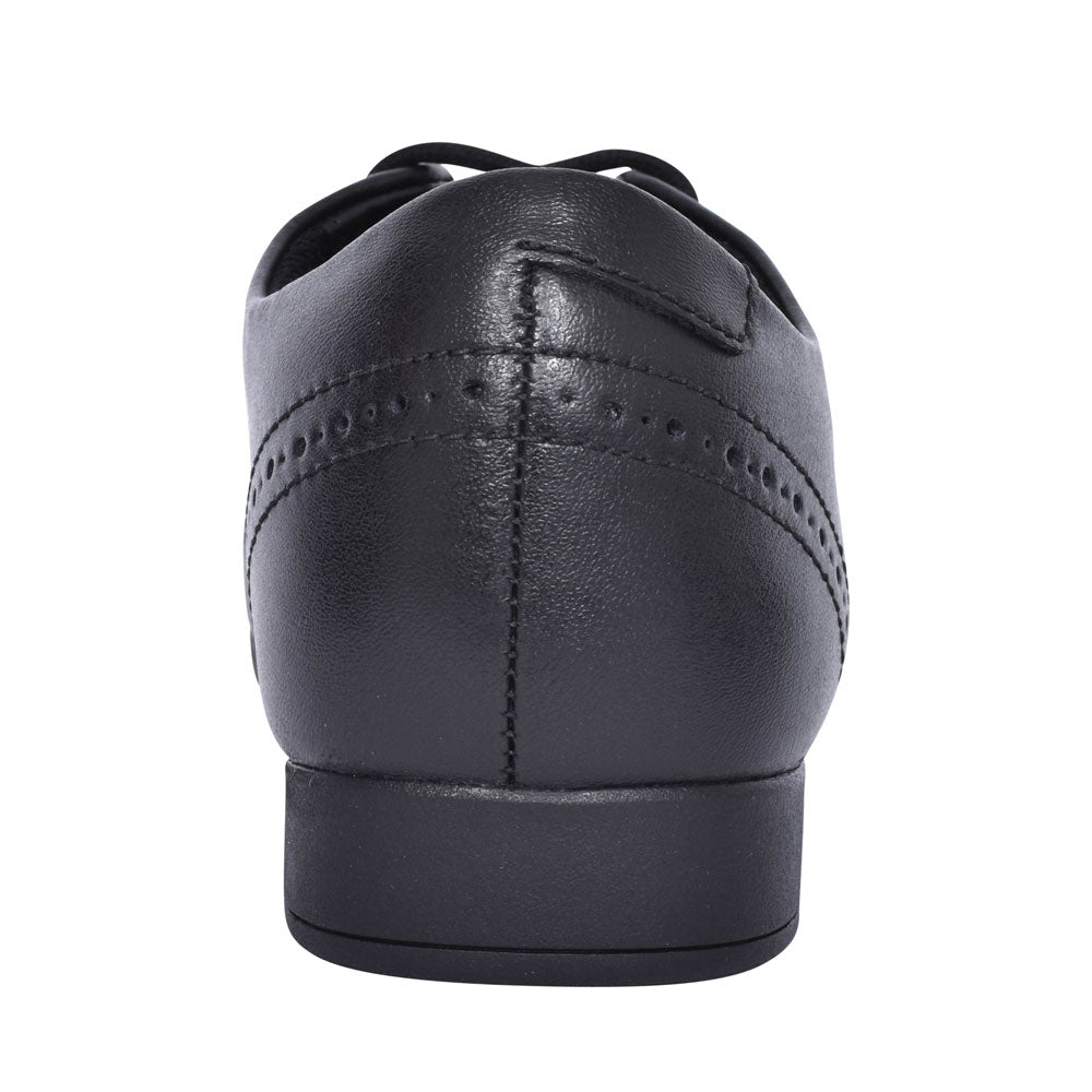 Scala Lace Black Leather Laced Shoe For Girls In Kids G Fit
