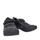 Strike Black Leather Velcro Shoe For Boys In Kids E Fit
