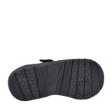 Strike Black Leather Velcro Shoe For Boys In Kids F Fit