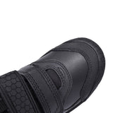 Strike Black Leather Velcro Shoe For Boys In Kids F Fit