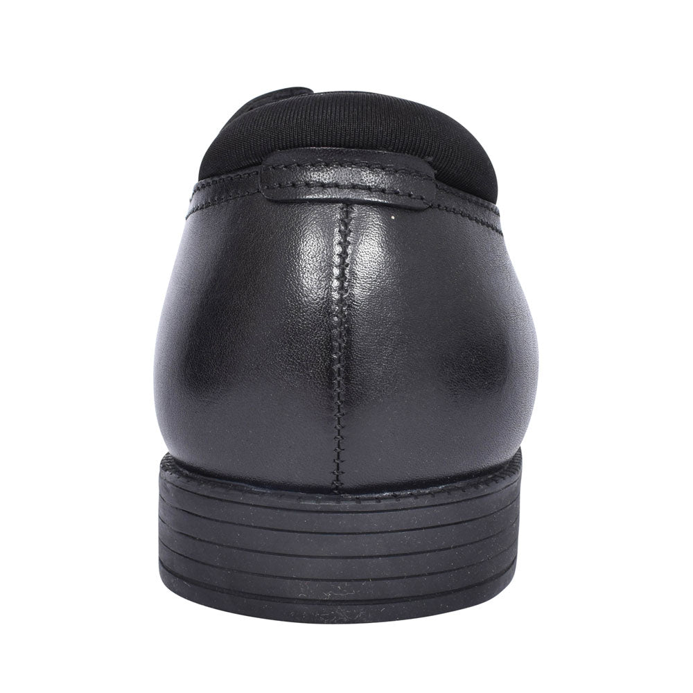 Academy Black Leather Laced Shoe For Boys In Kids F Fit