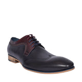 Twickenham Punch Detail Brogue Shoe For Men In Navy