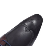 Twickenham Punch Detail Brogue Shoe For Men In Navy