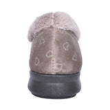 Dudley Extra Wide 2v Slipper For Ladies In Taupe