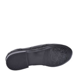 Girls Pri Laced Brogue Shoe In Blk Leather