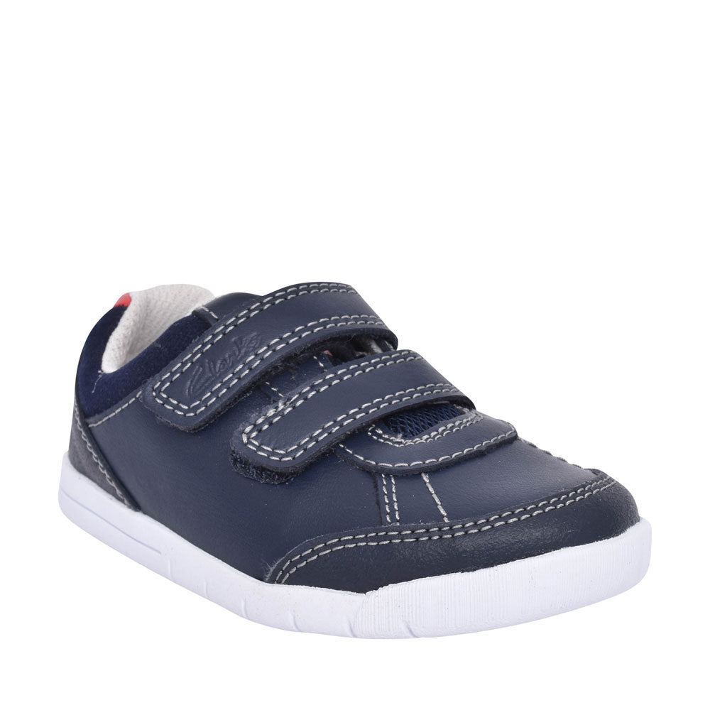 Boys Toddler Emery Sky Navy Leather Shoe In Kids F Fit