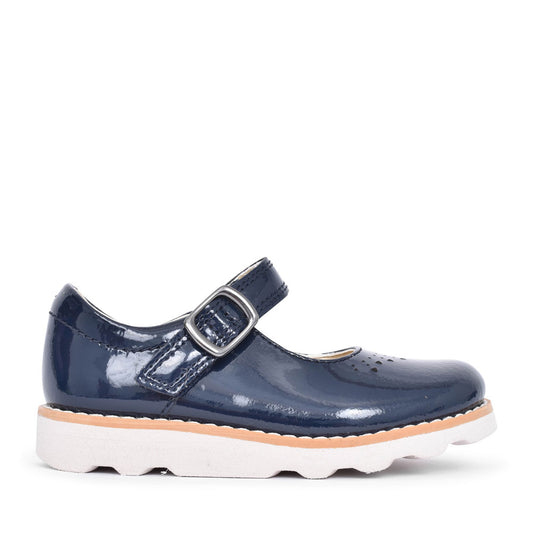 Girls Toddler Crown Jump Navy Patent Leather  Shoe In Kids F Fit