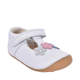 Girls Pre-walker Tiny Sun White Leather Shoe In Kids G Fit