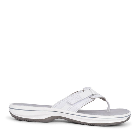 Ladies Brinkley Sea D-fit Toe Post Sandal In White