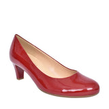 Ladies 400 Medium Heel Patent Court Shoe In Red