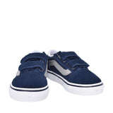 Boys Old Skool V Casual Double Velcro Trainer In Navy
