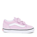 Girls Old Skool V Casual Double Velcro Trainer In Lavender