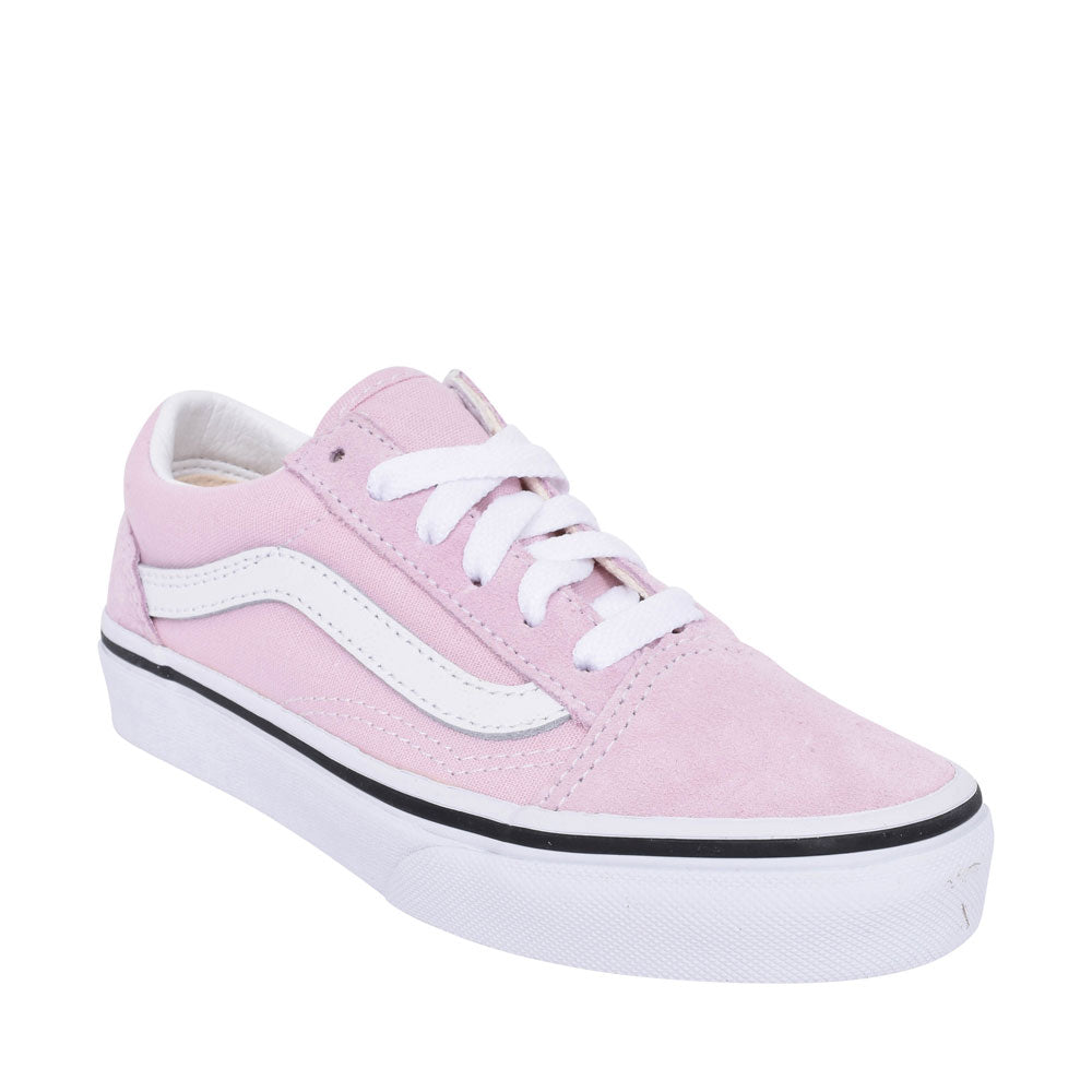 Girls Junior Old Skool Casual Laced Trainer In Lavender