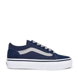 Boys Old Skool Casual Laced Trainer In Navy