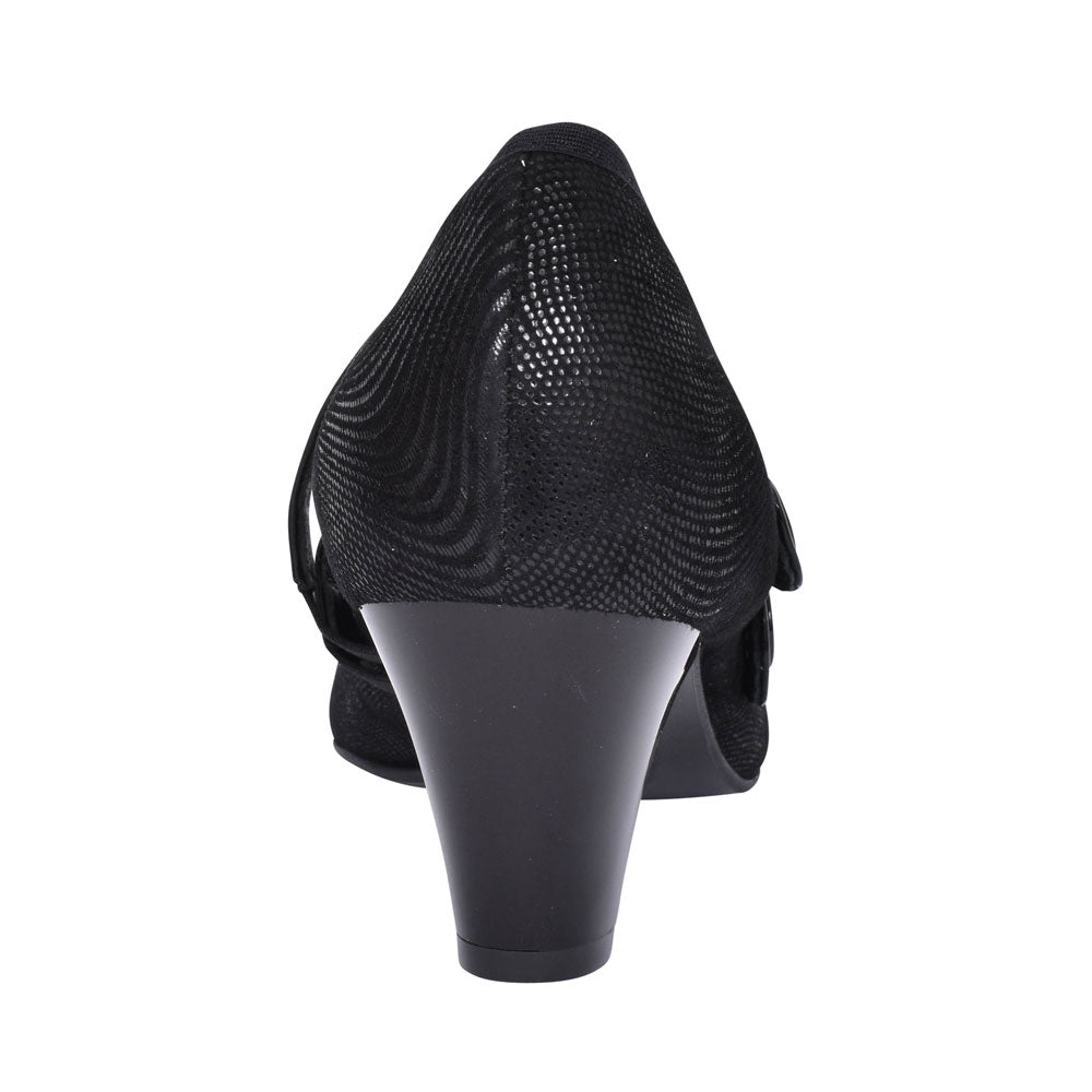 Ladies 5536 G-fit Mary Jane Court Shoe In Black