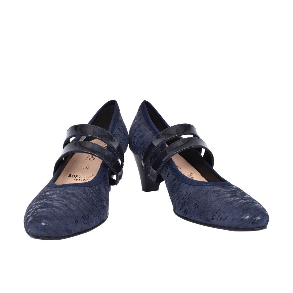 Ladies 5536 G-fit Mary Jane Court Shoe In Navy