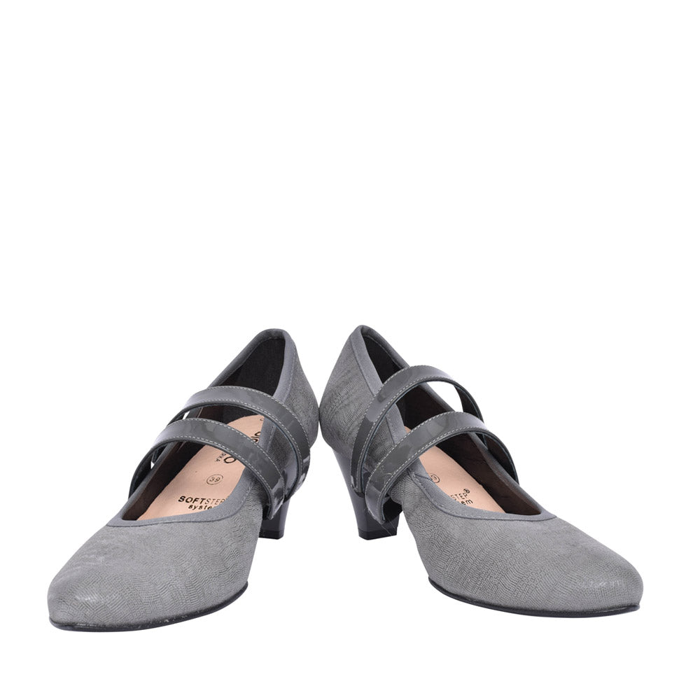 Ladies 5536 G-fit Mary Jane Court Shoe In Grey